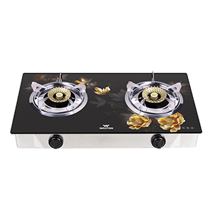 Walton Glass Top Double Burner LPG or NG Gas Stove | WGS-UltraFlame Double | Official Walton Gas Stove
